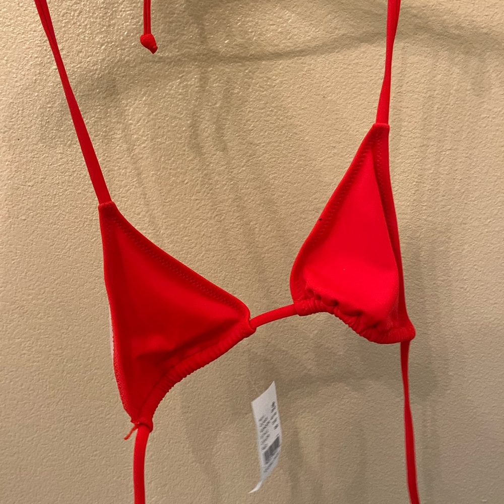 Pacsun LA Hearts Red Bikini Top